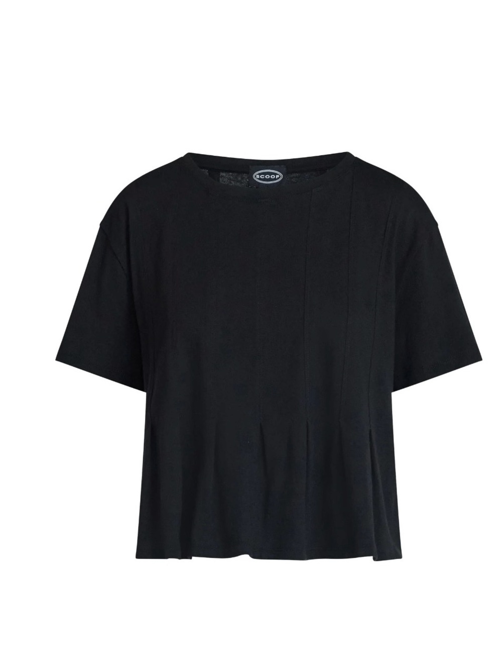 Scoop Pleated Cropped T-Shirt Size XXL